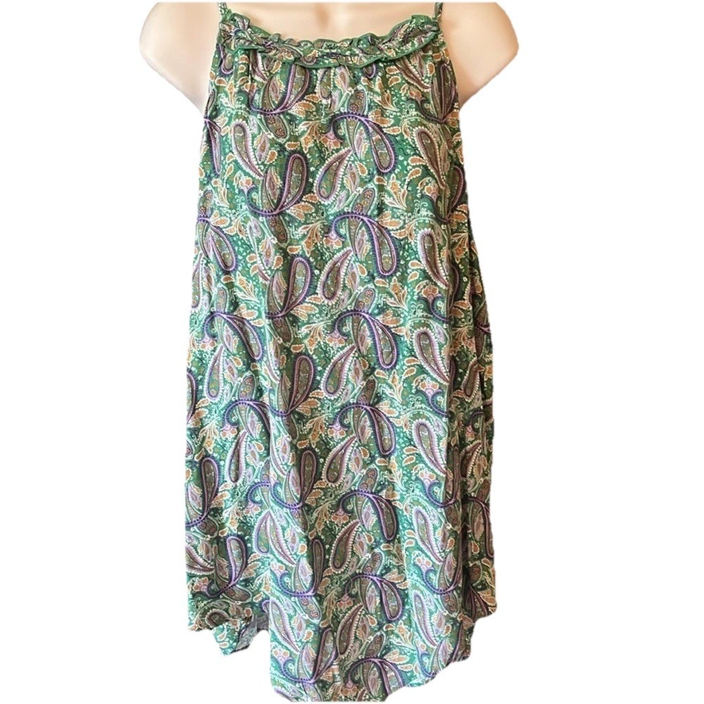 💚 Size 2X, Maurices Green & Purple sleeveless high neck with matching camisole - Picture 5 of 11